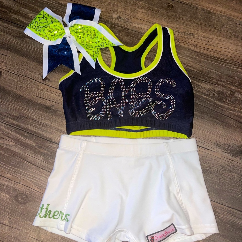 Cheer athletics panthers sports bra set